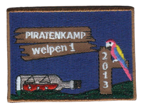 emblemen badges patches pro merchandise embleemkes insignes bestellen laten maken zomer kamp thema poraten kamp