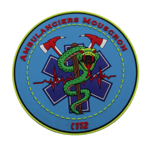 pvc rubber emblemen patches badges merchandise bestellen laten maken kopen ambulance