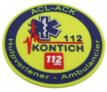 pvc rubber emblemen patches badges merchandise bestellen laten maken kopen hulpverlener ambulancier