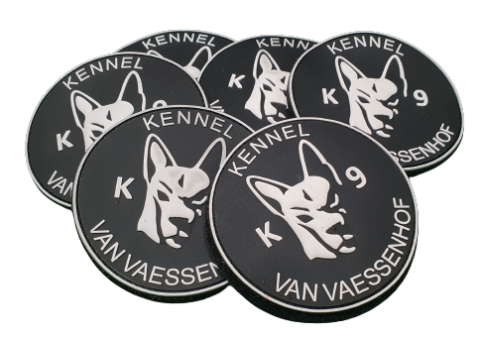 pvc rubber rubberen sileconen patches badges emblemen bestellen laten maken kopen pro merchandise k9
